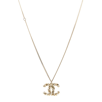 Chanel Metal Pearl CC Drop Necklace Gold 1 of 4