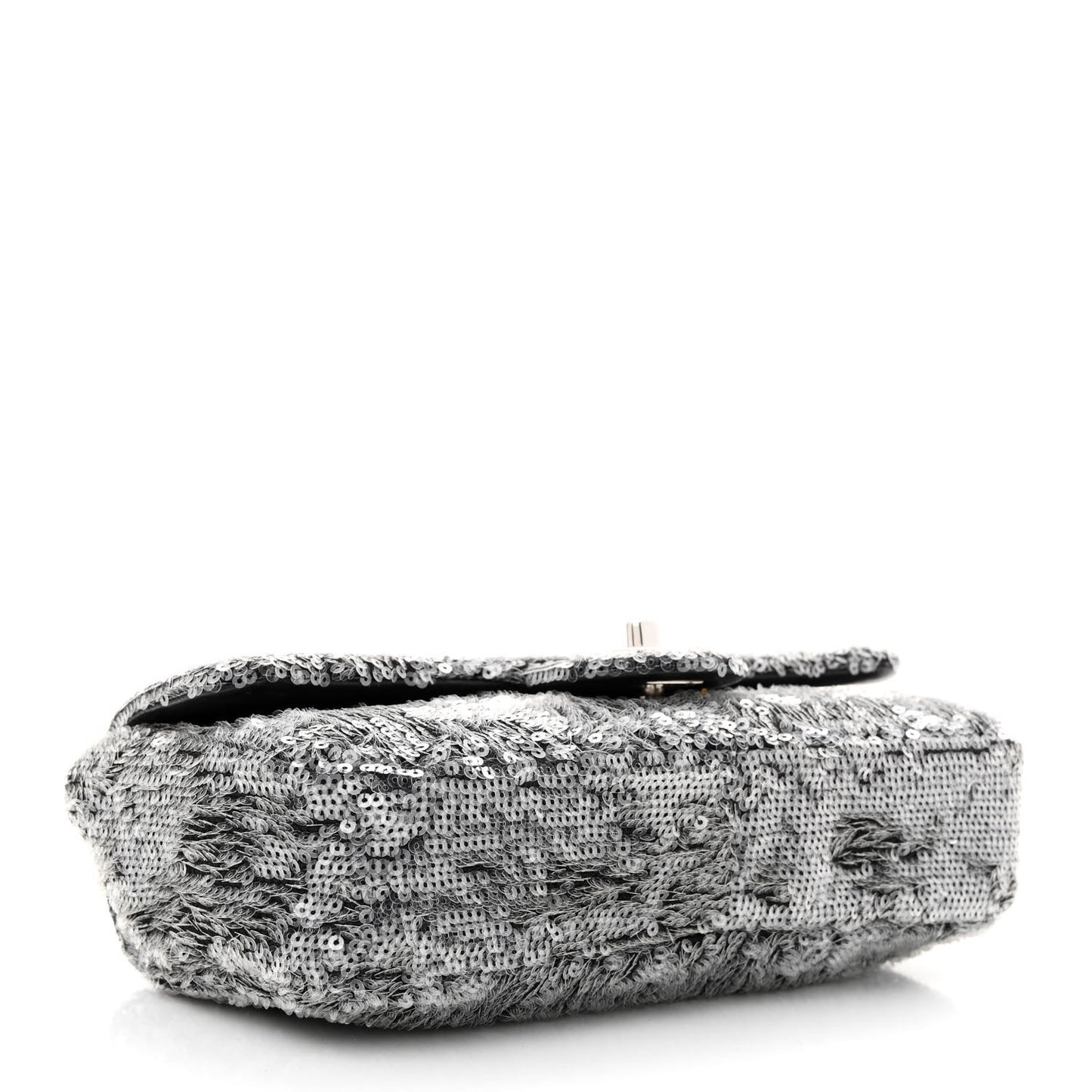 Sequin Mini Rectangular Flap Silver