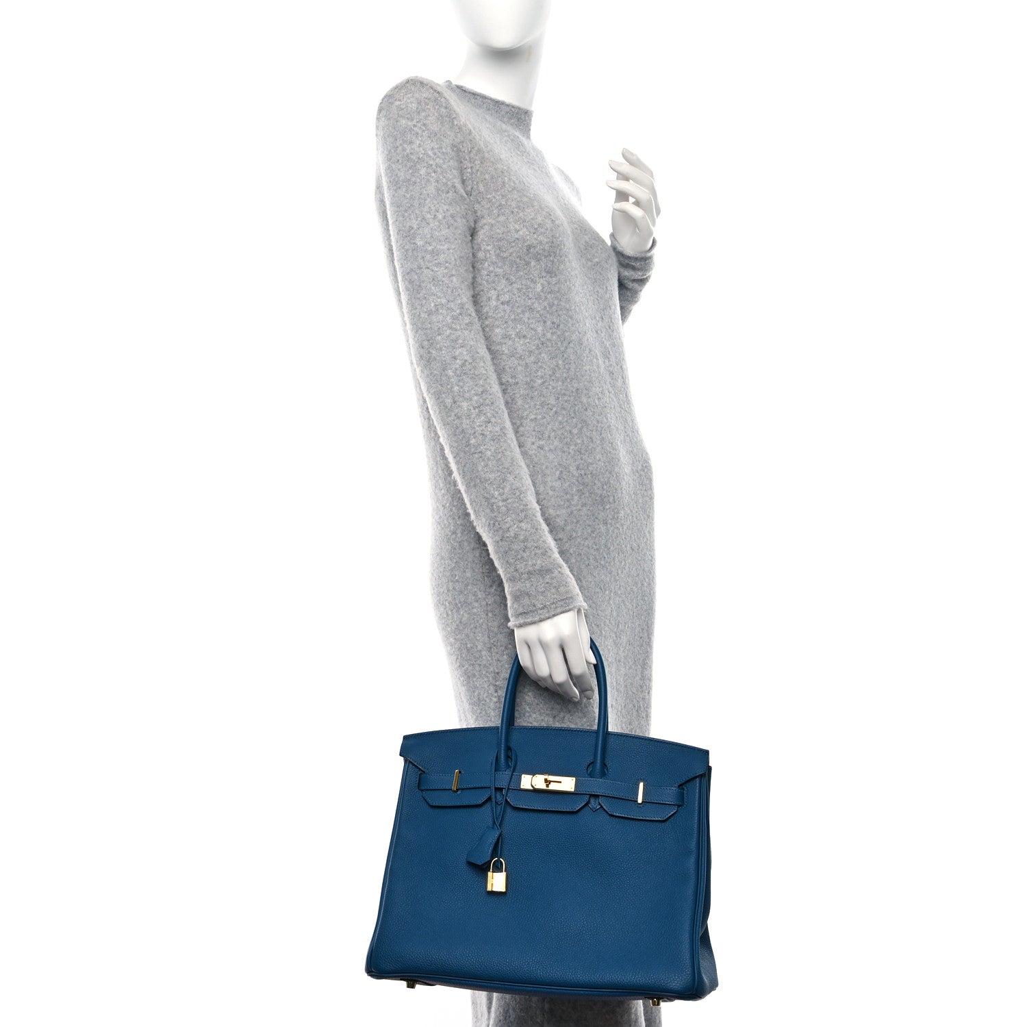 Hermes Togo Birkin 35 Bleu de Galice 2 of 11