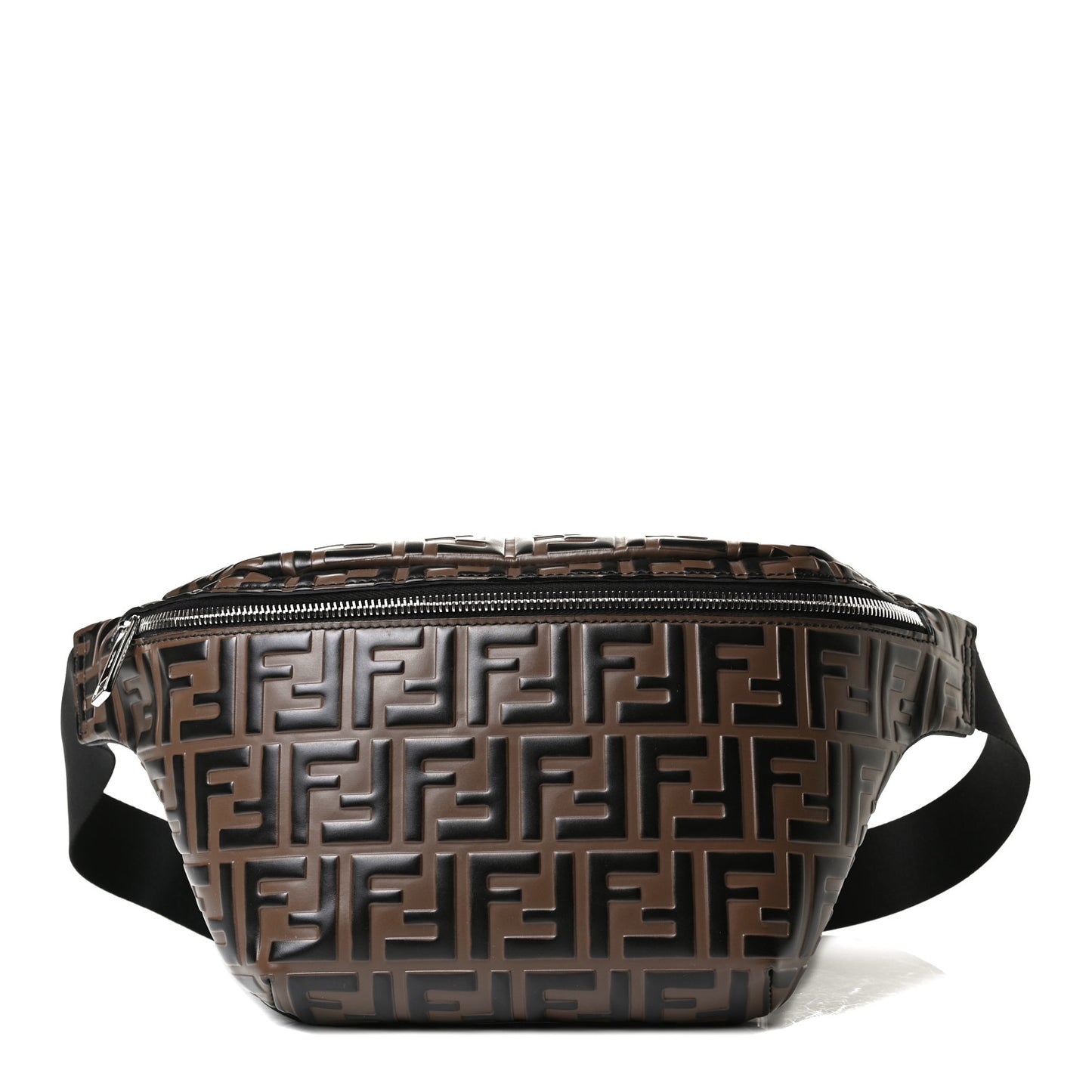 Vitello Century Bi-Color FF 1974 Embossed Belt Bag Maya Black