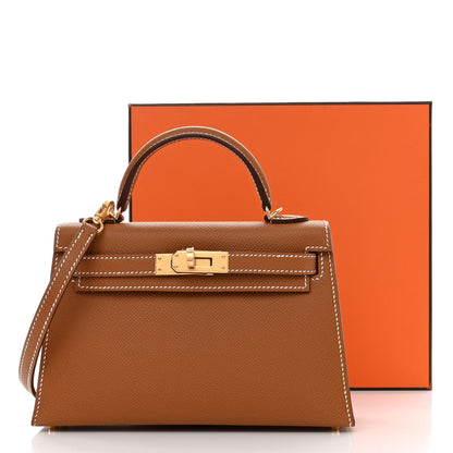 Hermes Epsom Mini Kelly Sellier 20 Gold 3 of 11