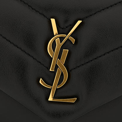 Saint Laurent Calfskin Y Quilted Monogram Toy Loulou Crossbody Bag Black 11 of 11