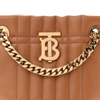 Burberry Lambskin Quilted Mini Lola Bucket Bag Maple Brown 7 of 9