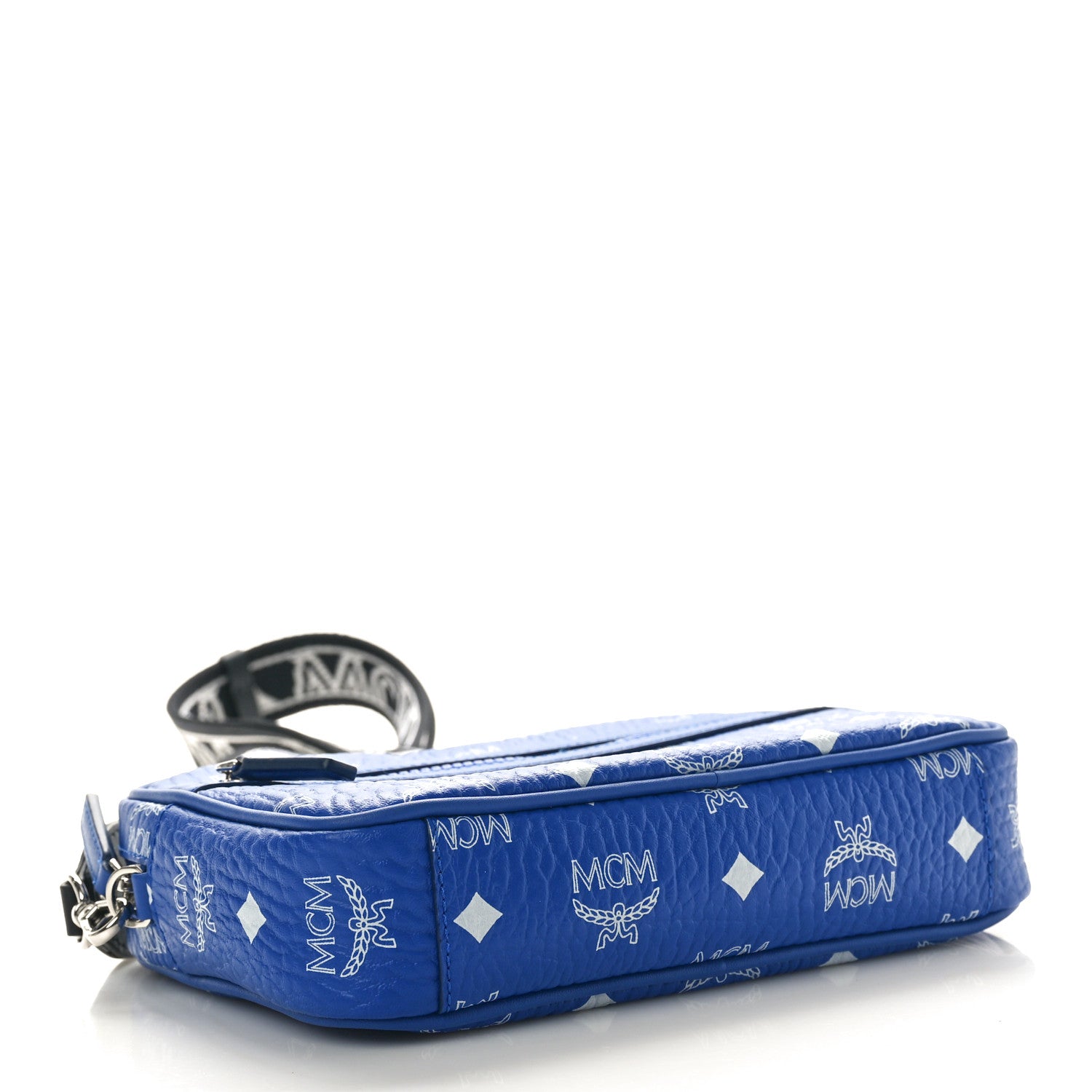 MCM Visetos Klassik Crossbody Bag Blue 4 of 10
