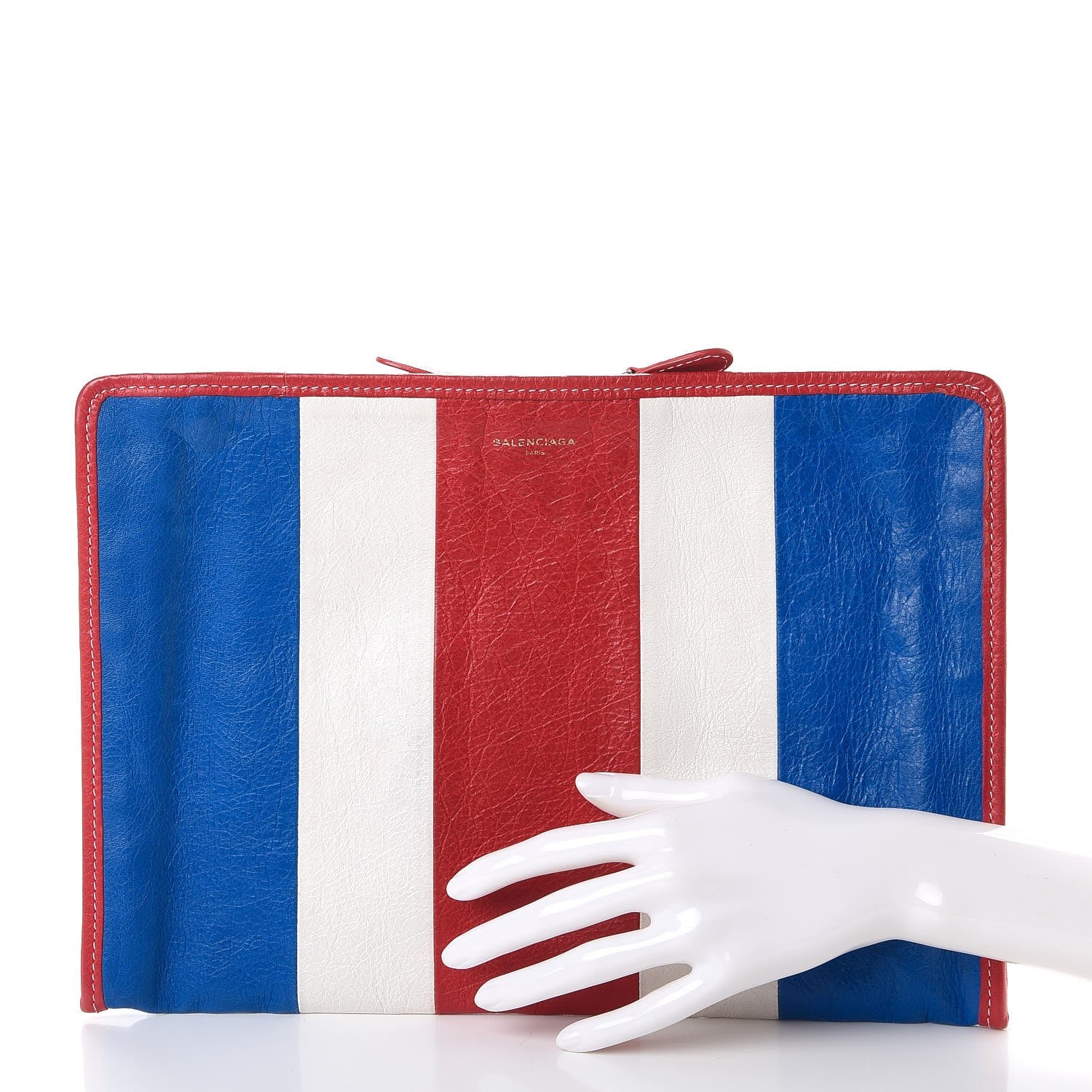 Balenciaga Agneau Arena Multicolore Bazar Pouch Bleu White Rouge 2 of 8