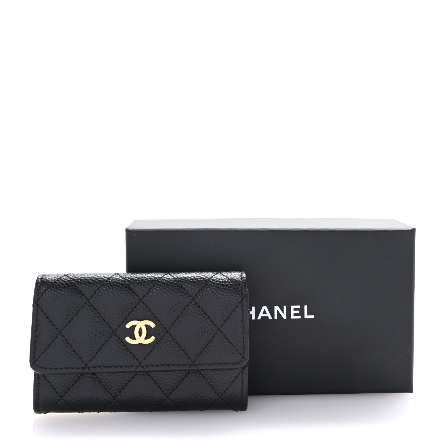 Chanel Caviar Quilted Flap Card Holder Black 9 of 9