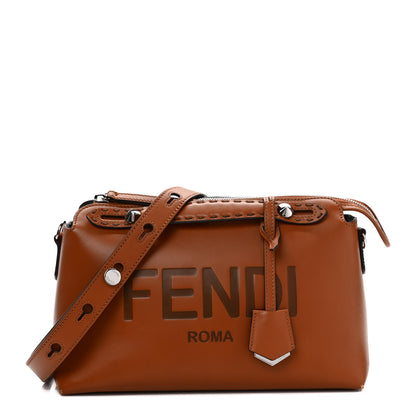 Fendi Vitello King Logo Embossed Medium By The Way Boston Bag Cuoio 1 of 8