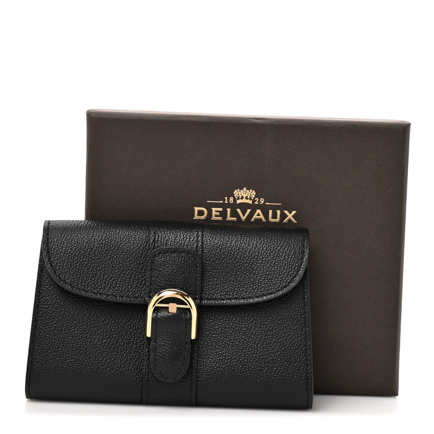 Grained Calfskin Magic Brillant Card Holder Black