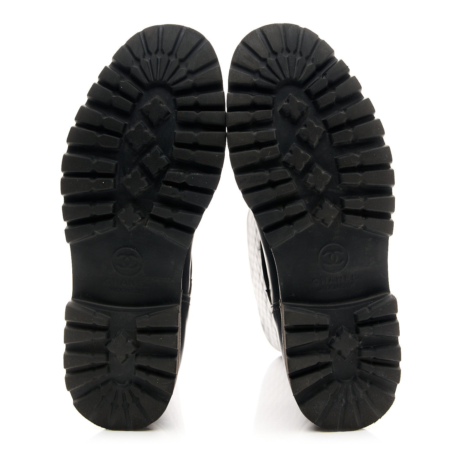 Chanel Calfskin Quilted Biker Boots 38.5 Black 6 of 8