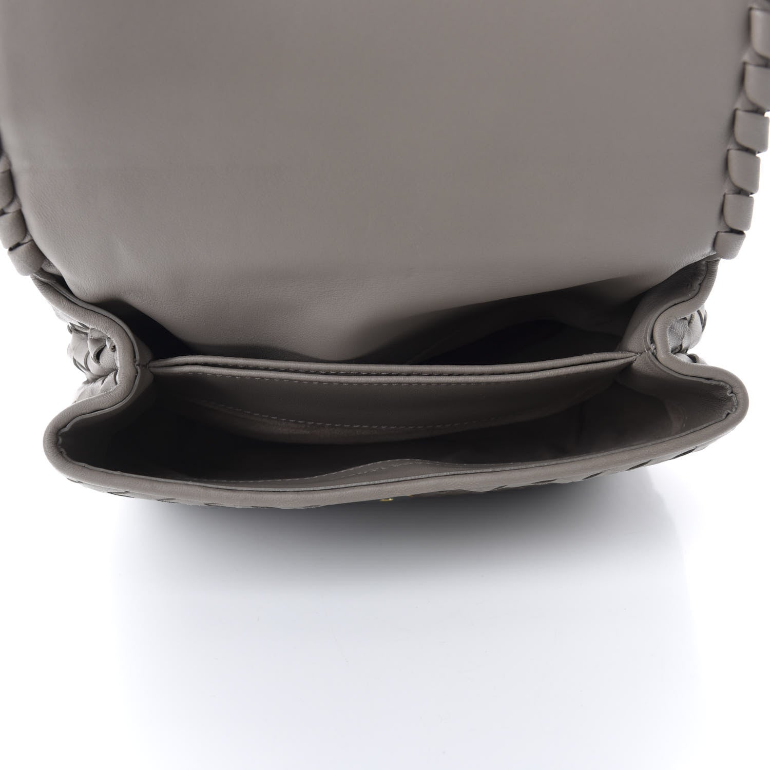 Bottega Veneta Nappa Intrecciato Baby Olimpia Shoulder Bag Steel 5 of 9