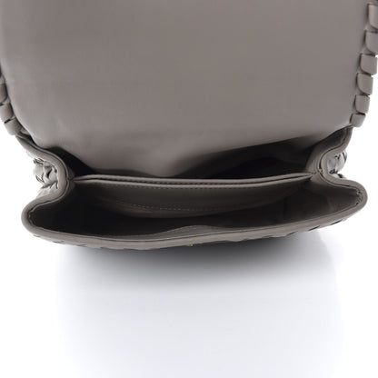 Bottega Veneta Nappa Intrecciato Baby Olimpia Shoulder Bag Steel 5 of 9