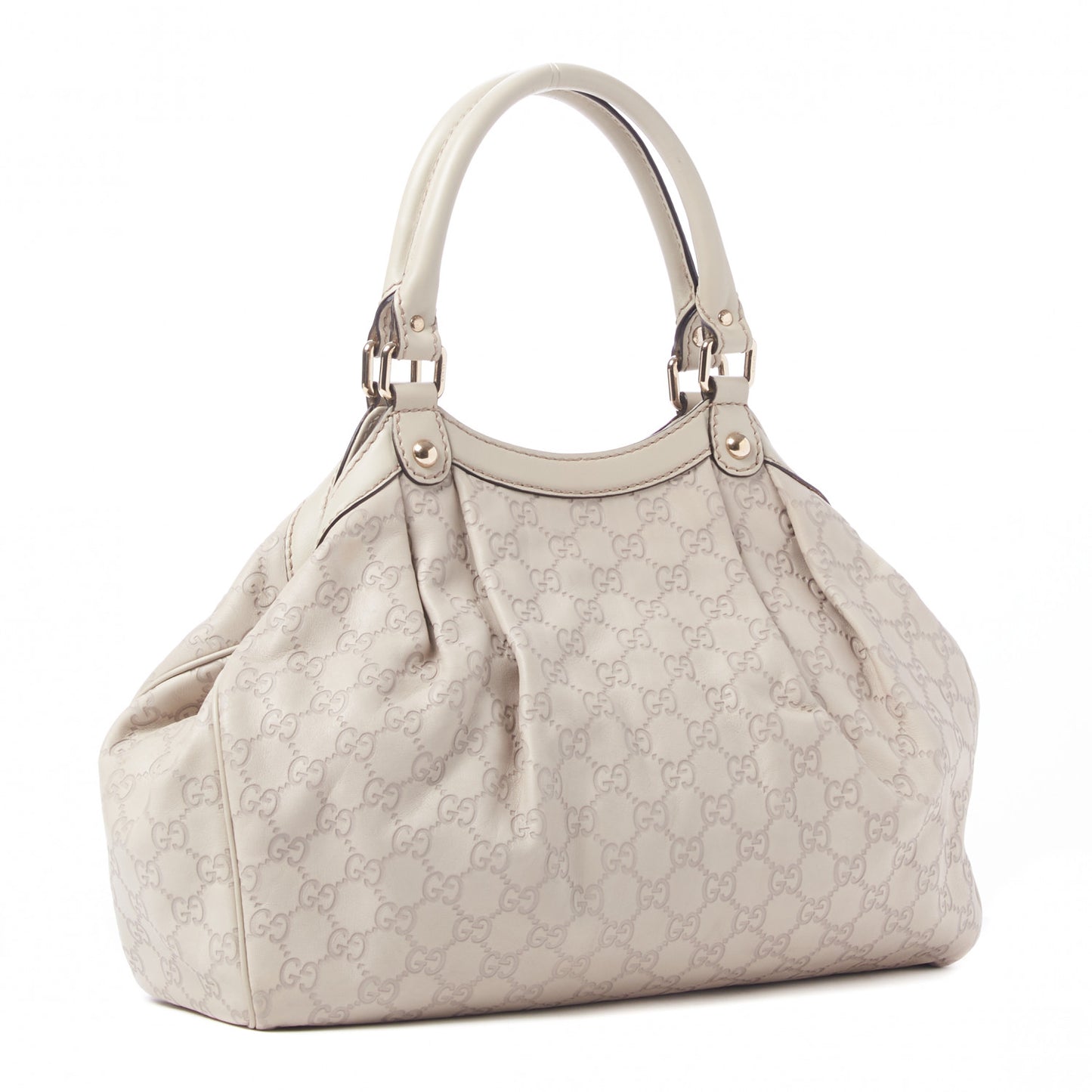 Guccissima Medium Sukey Tote Mystic White
