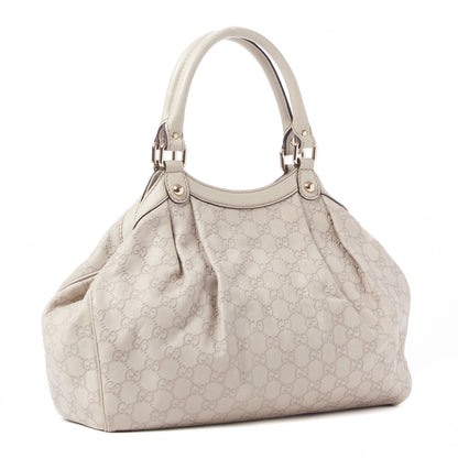 Gucci Guccissima Medium Sukey Tote Mystic White 3 of 11
