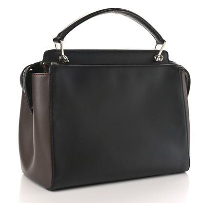 Fendi Vitello Baltico Shiny Nappa Lace Up DotCom Satchel Black 5 of 10