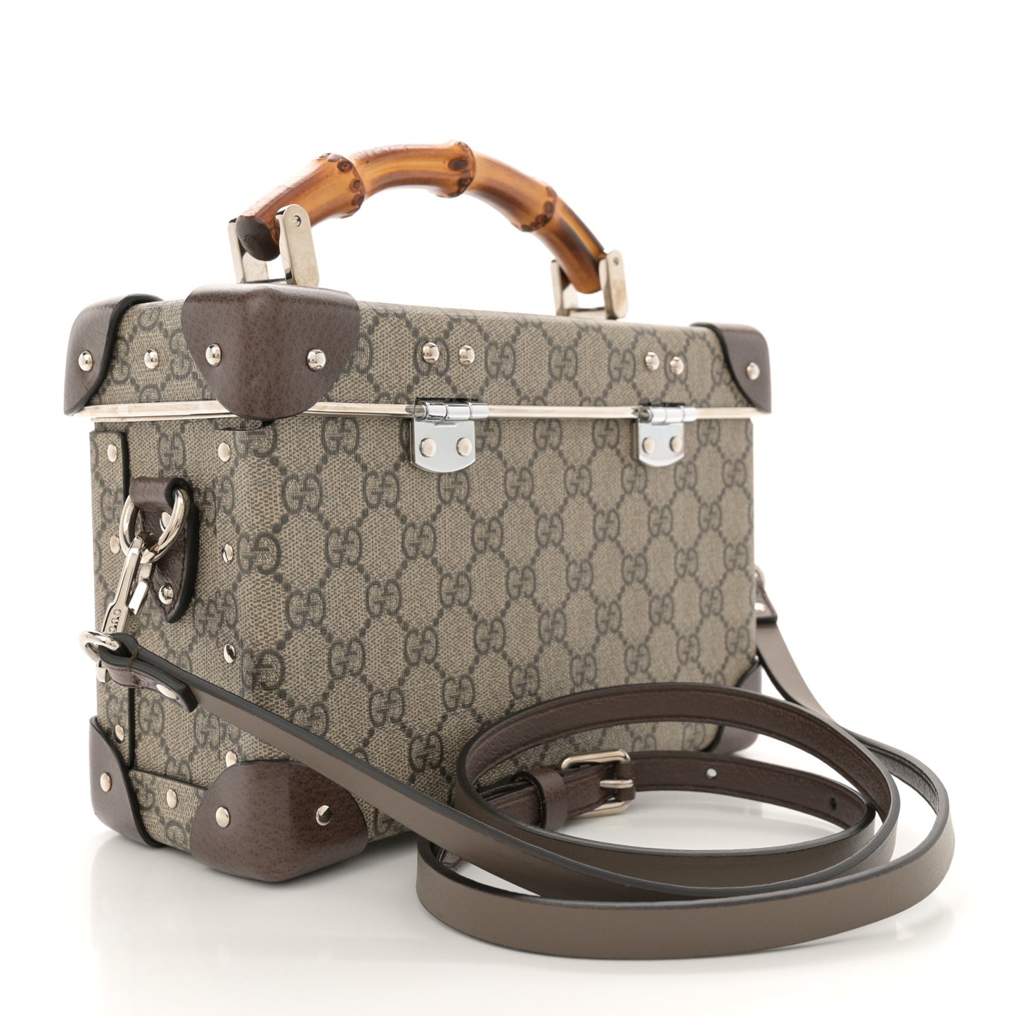 GG Supreme Monogram Globe-Trotter Beauty Case Brown