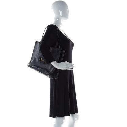 Gucci New Sakai Calfskin Lux Horsebit 1955 Tote Bag Black 3 of 12