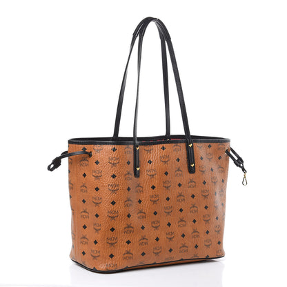 MCM Visetos Medium Project Reversible Shopper Tote Cognac 4 of 16