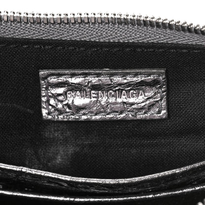 Balenciaga Metallic Agneau Arena Le Cagole Purse With Chain Mini Silver 6 of 8