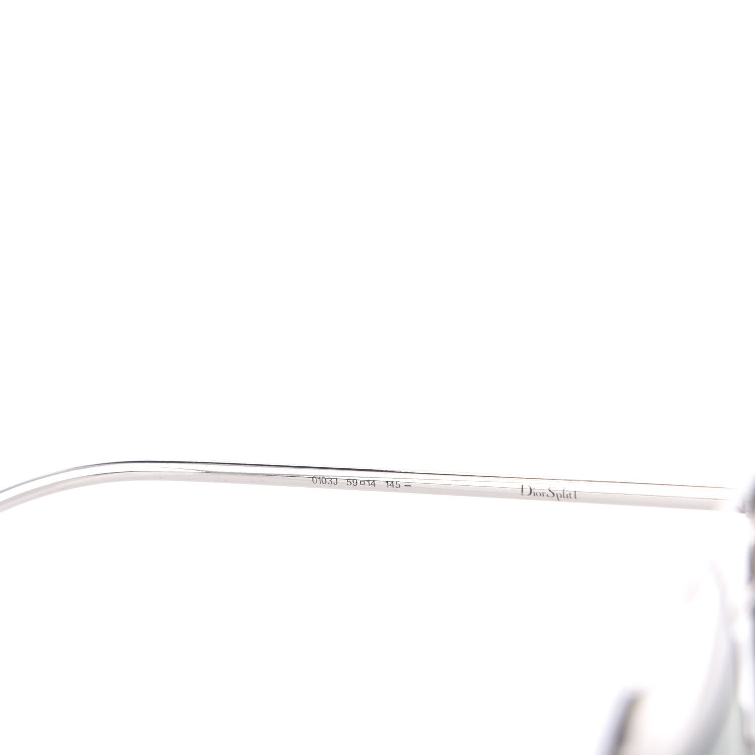 Christian Dior Metal Split 1 Aviator Sunglasses Silver Blue 5 of 7