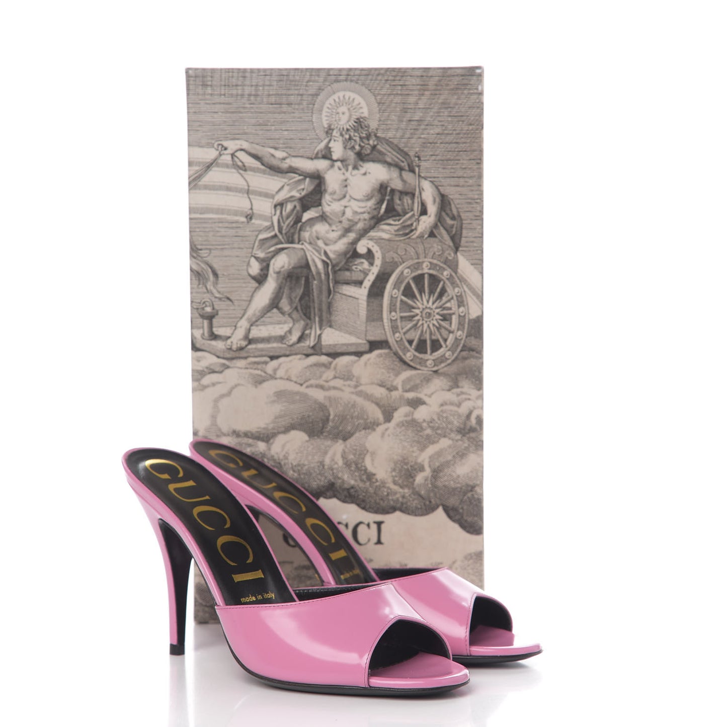 Calfskin High-Heel Slide 38 Bubblegum Pink