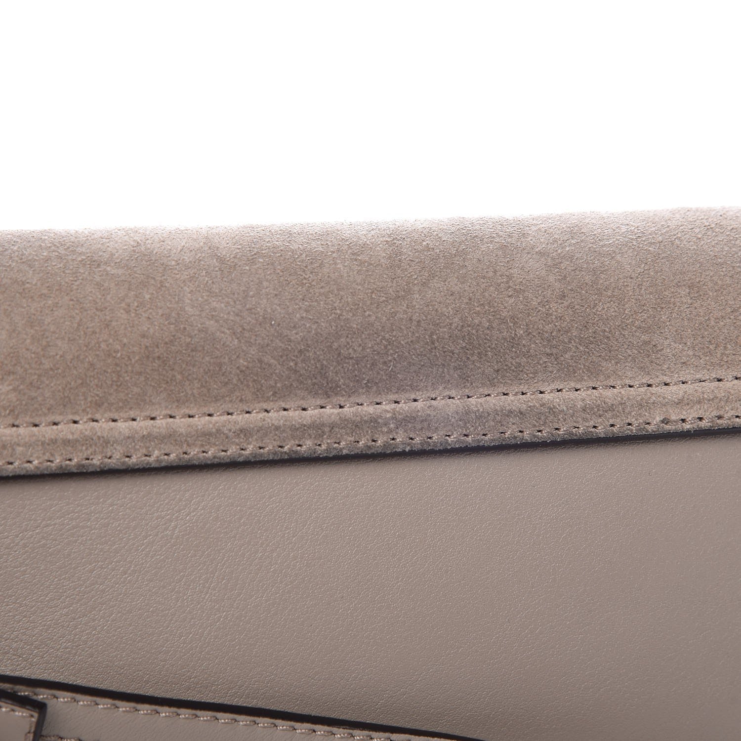 Chloe Suede Calfskin Mini Faye Shoulder Bag Motty Grey 7 of 7