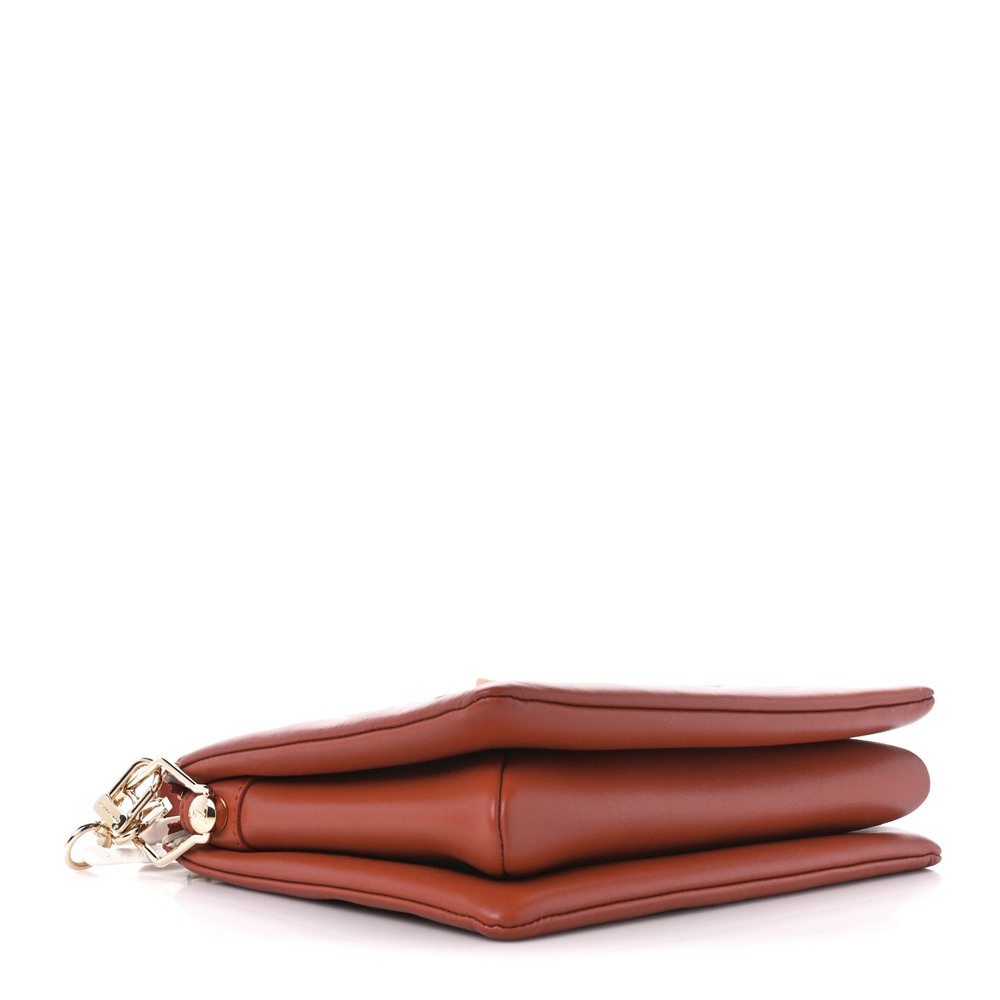 Lambskin Embossed Monogram Coussin PM Terracotta Brown