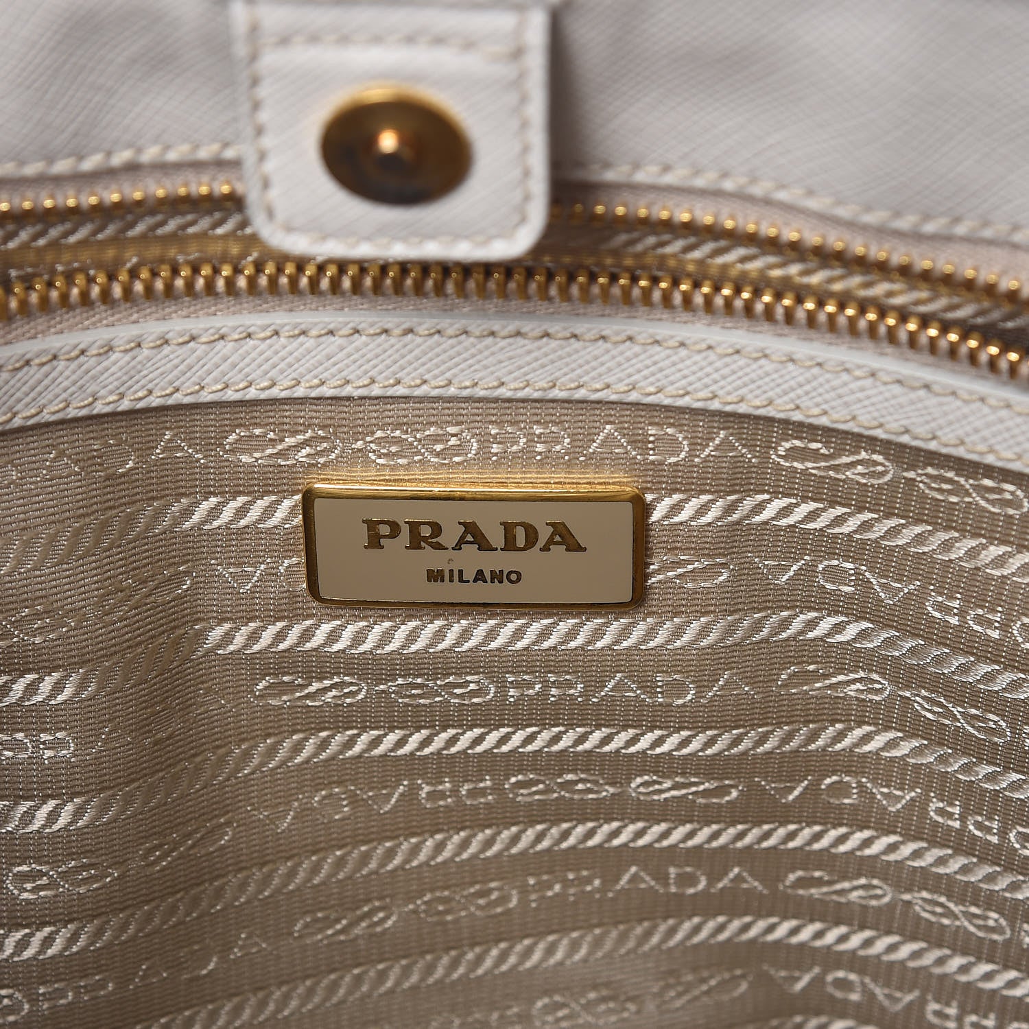 Prada Saffiano Lux Medium Tote Talco 6 of 23