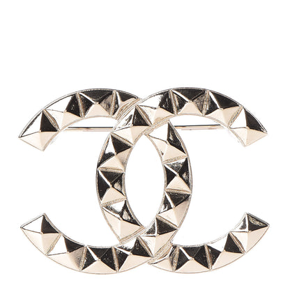 Chanel Studded CC Pin Brooch Gold 1 of 5
