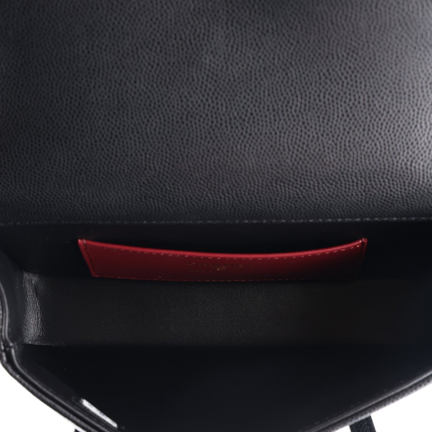 Shiny Caviar Mini Preppy Coco Shoulder Bag Black