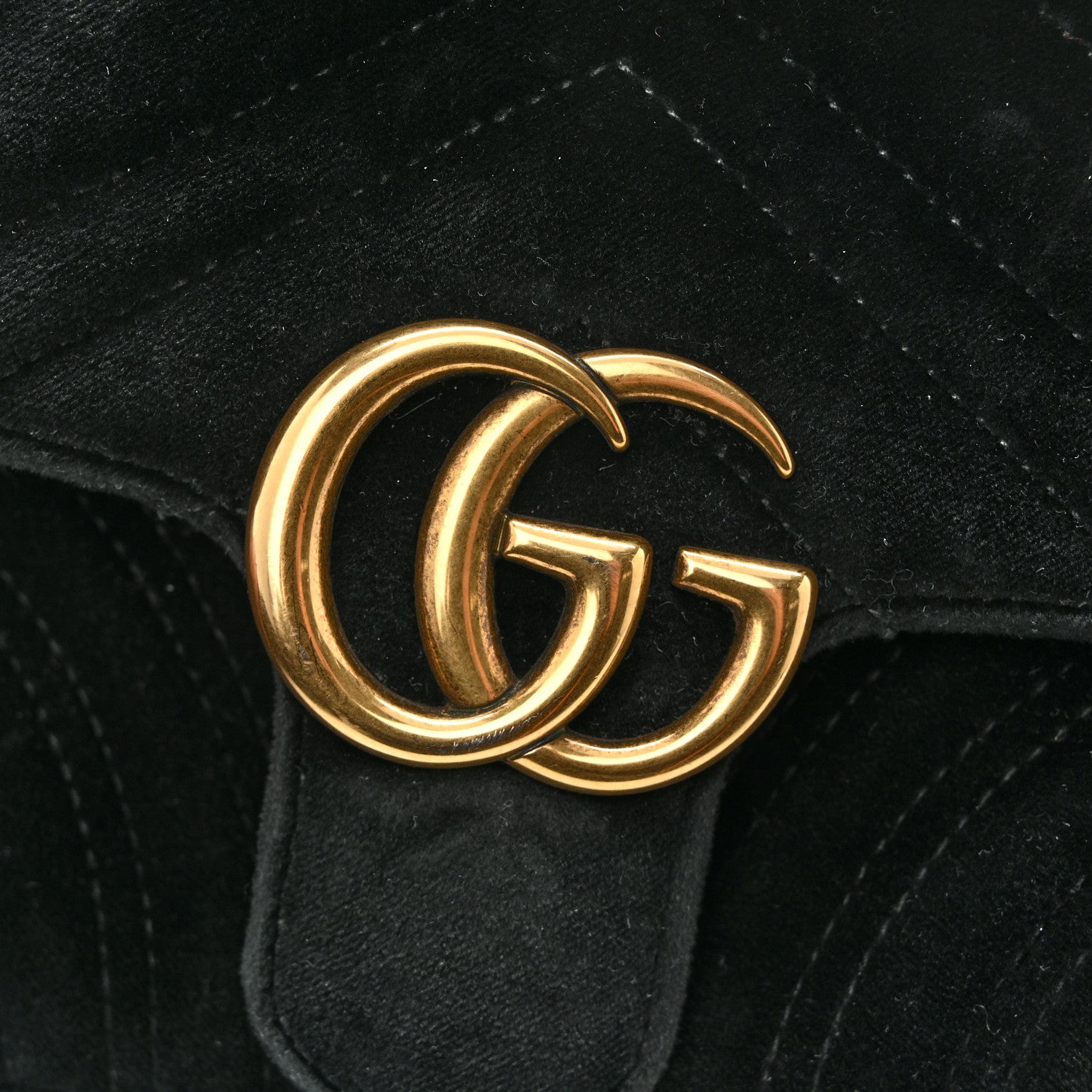Gucci Velvet Matelasse Mini GG Marmont Shoulder Bag Black 14 of 14