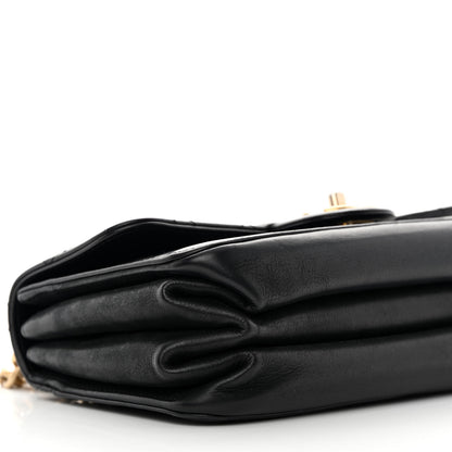 Chanel Iridescent Calfskin Quilted Small Straight Lined Flap Black 9 of 15