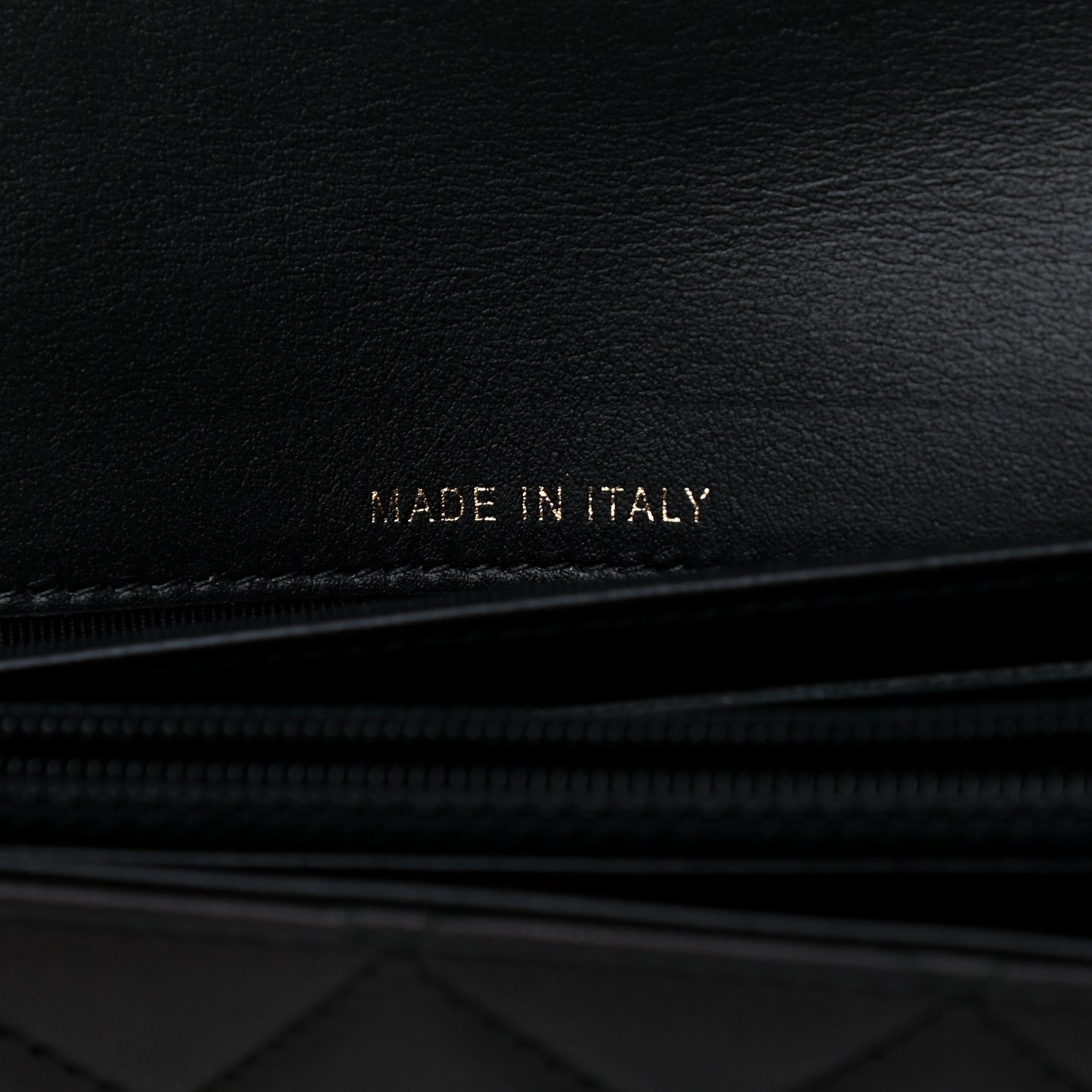 Lambskin Quilted Elegant CC Long Wallet Black