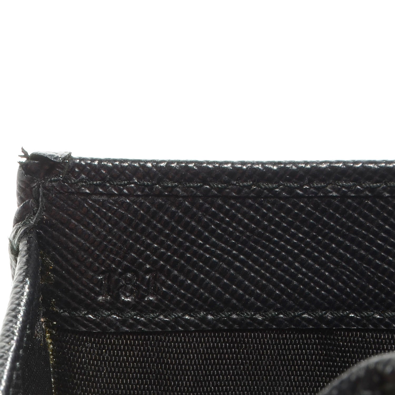 Prada Saffiano Medium Flap Bi-Fold Wallet Black 8 of 9