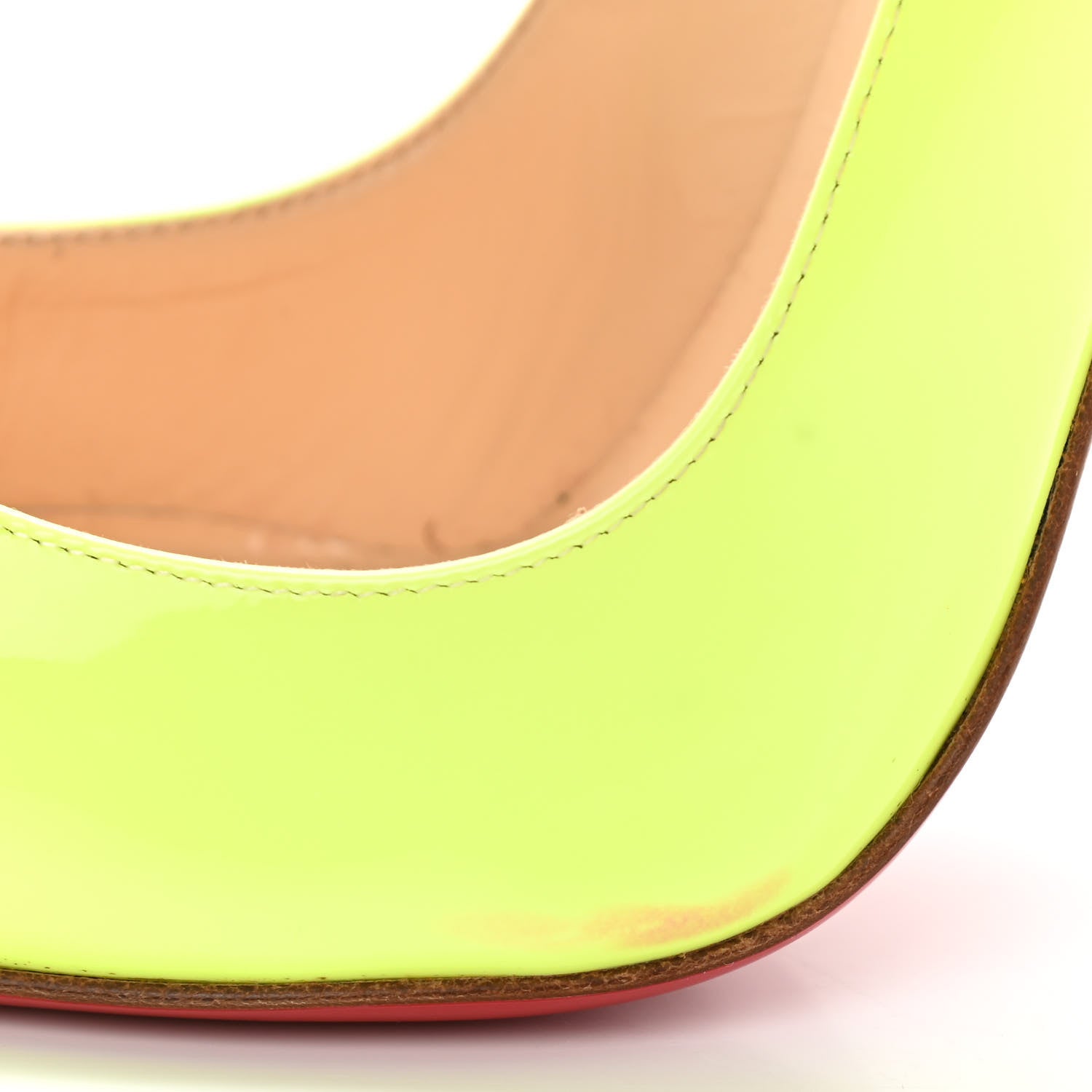 Christian Louboutin Patent So Kate 120 Pumps 37 Neon Yellow 8 of 11