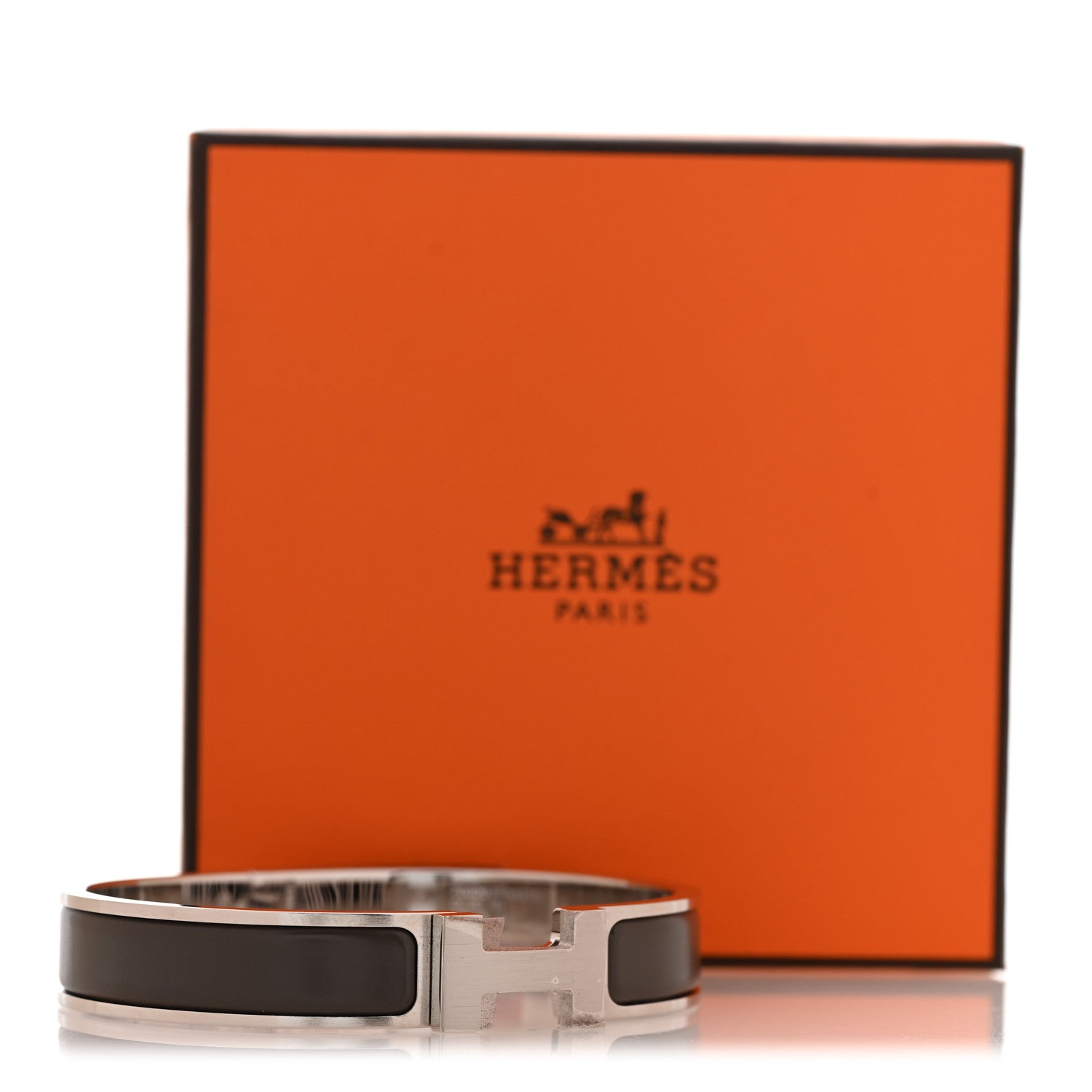 Hermes Matte Enamel Narrow Clic Clac HH Bracelet T5 Etain 5 of 5