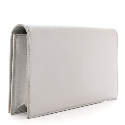 Saint Laurent Grain De Poudre Classic Monogram Kate Clutch Souris 3 of 10
