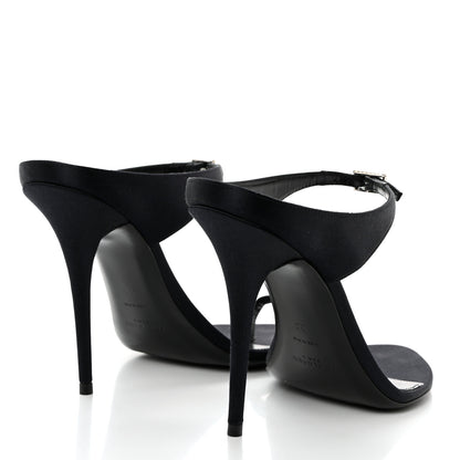 Saint Laurent Crepe Satin Dive Mule Sandals 38 Patriot Navy 4 of 8