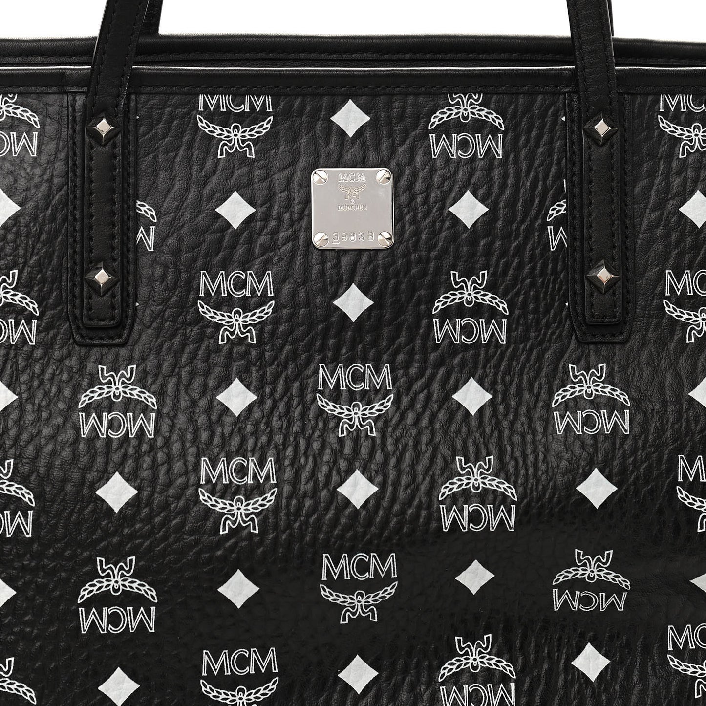 Visetos Medium Anya Zip Top Shopper Tote Black
