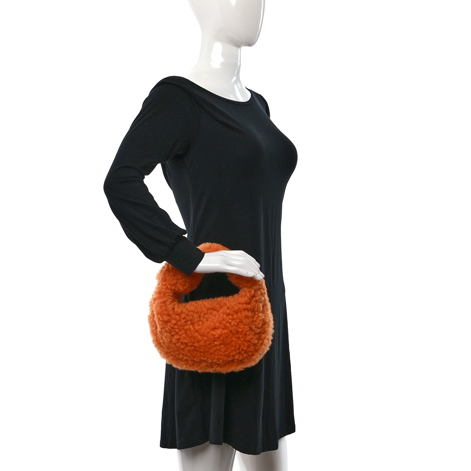 Bottega Veneta Shearling Mini Jodie Light Orange 2 of 8