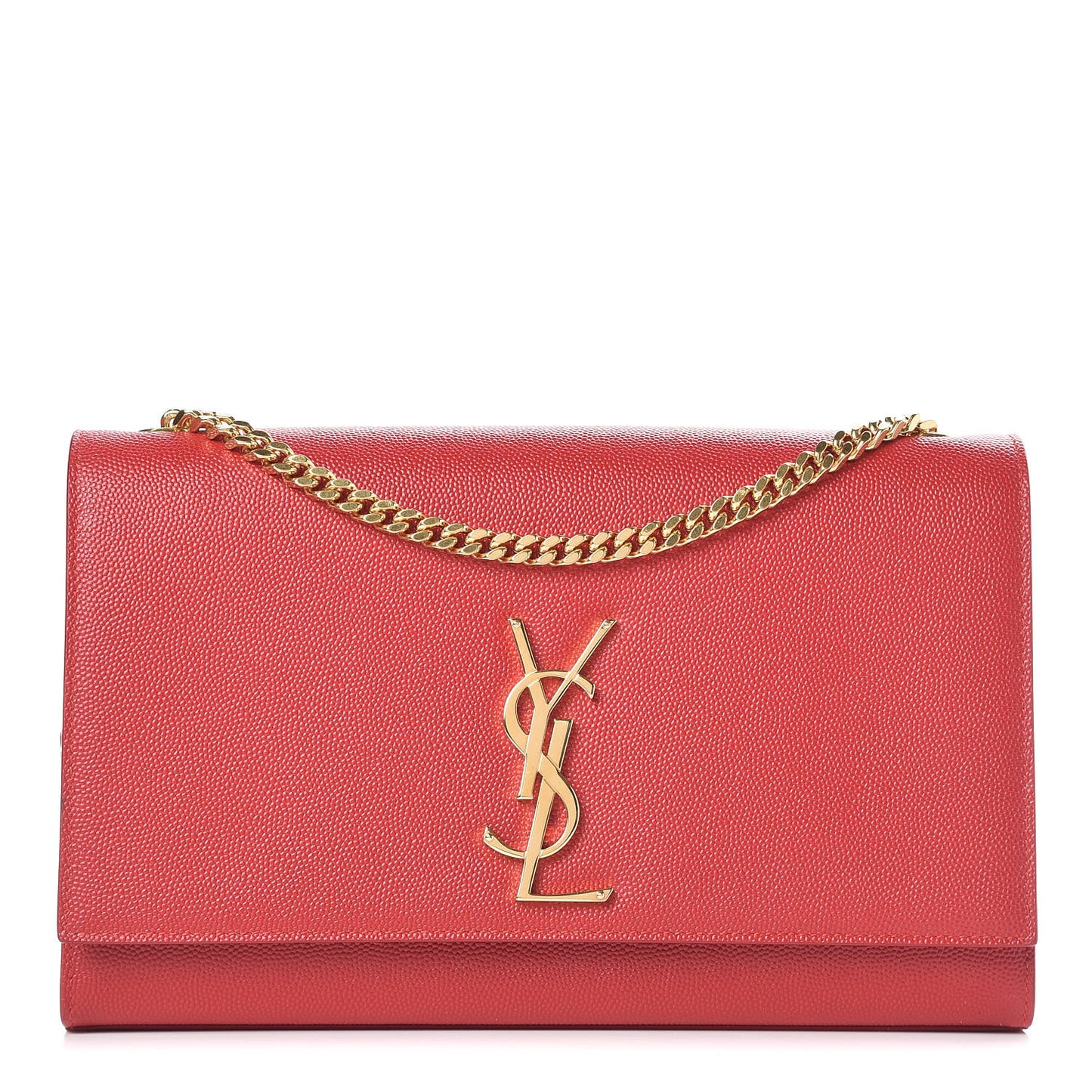 Grain De Poudre Medium Monogram Kate Satchel Red