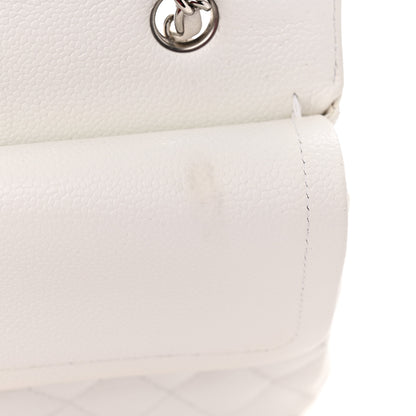 Chanel Caviar Quilted Medium Double Flap White 15 of 26