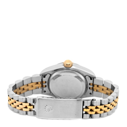 Rolex Stainless Steel 18K Yellow Gold Diamond 26mm Oyster Perpetual Datejust Watch Black 79173 3 of 4