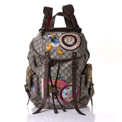Gucci GG Supreme Monogram Embroidered Flap Backpack 1 of 6