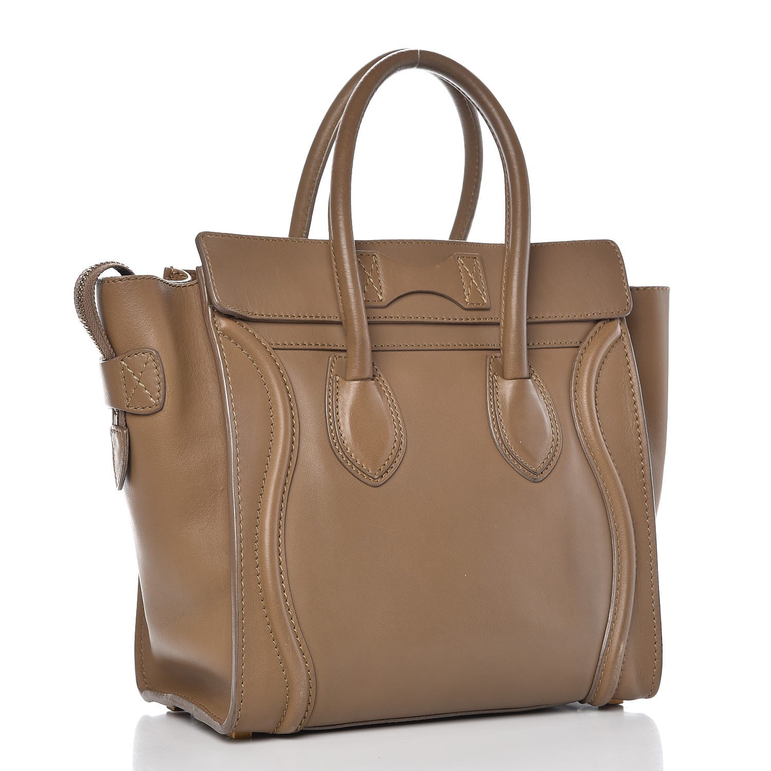Celine Smooth Calfskin Micro Luggage Camel 3 of 14