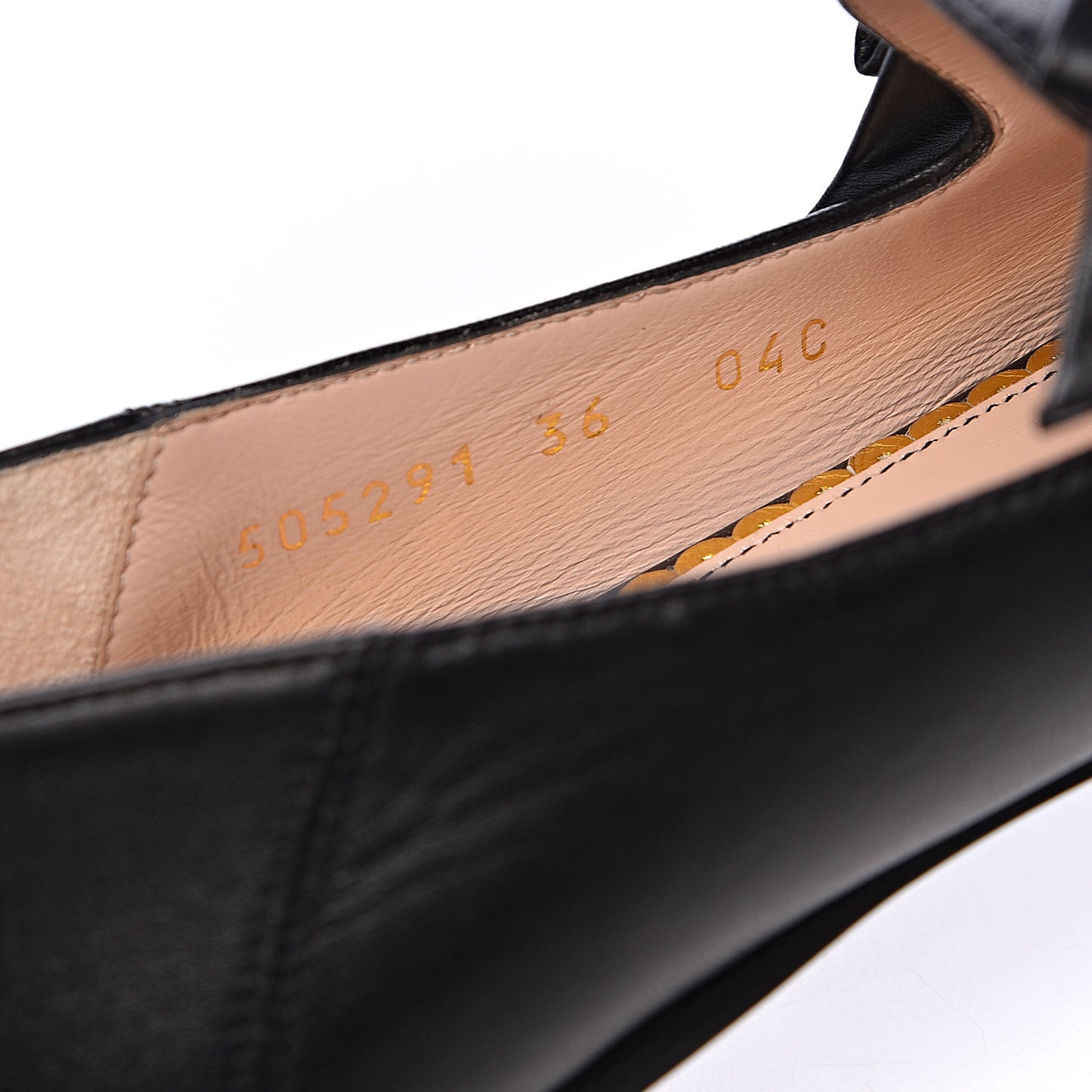 Calfskin Bow Ballet Flats 36 Black