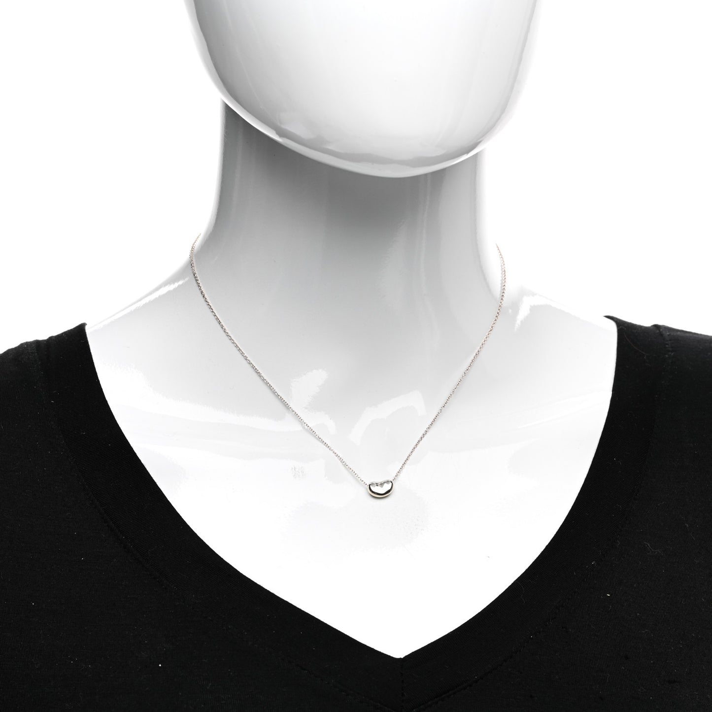 Sterling Silver 9mm Elsa Peretti Bean Pendant Necklace