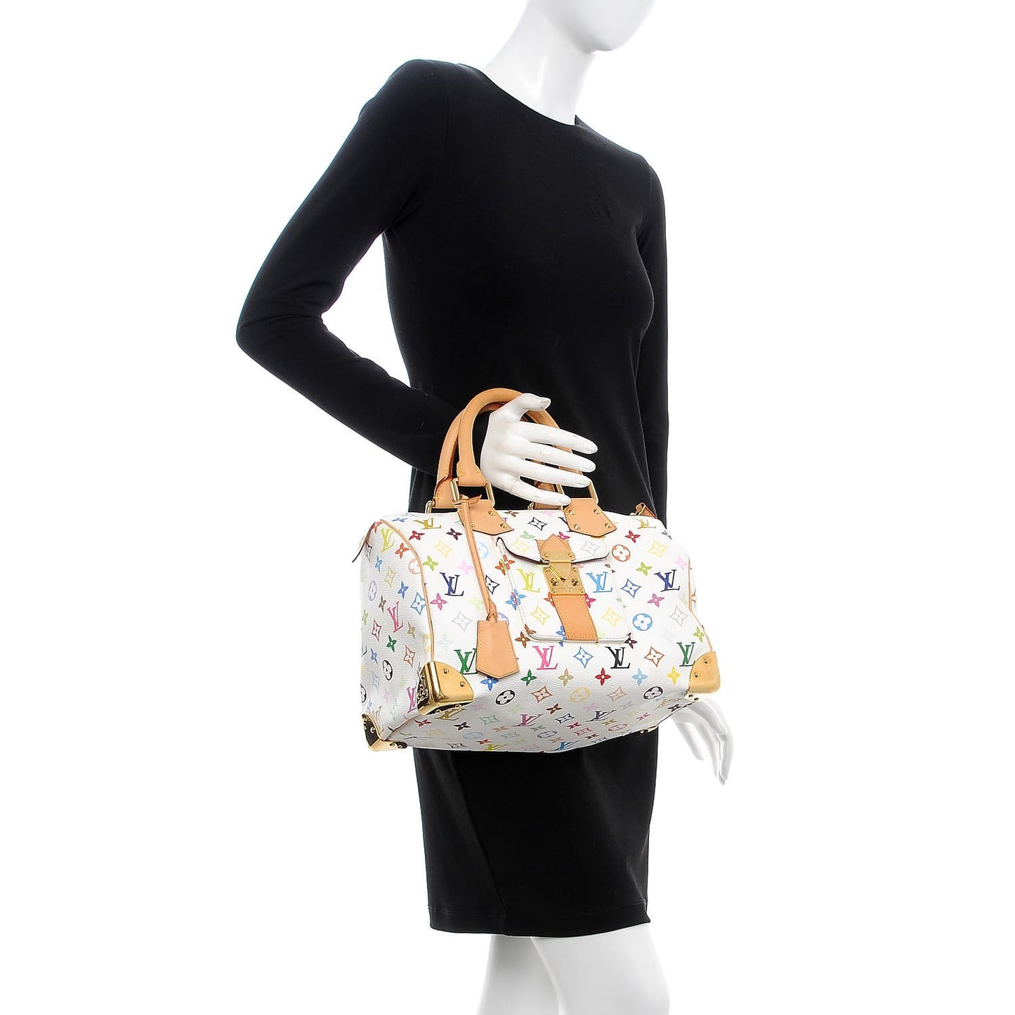 Monogram Multicolor Speedy 30 White