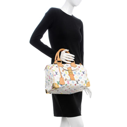 Louis Vuitton Monogram Multicolor Speedy 30 White 2 of 11