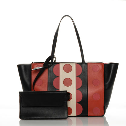 Valentino Garavani Calfskin Carmen Medium Tote Black Deep Rose 5 of 9