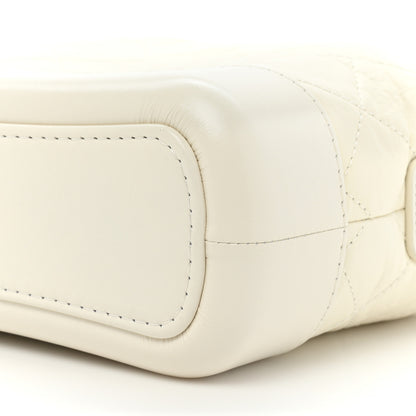 Chanel Aged Calfskin Quilted Small Gabrielle Hobo White 8 of 10